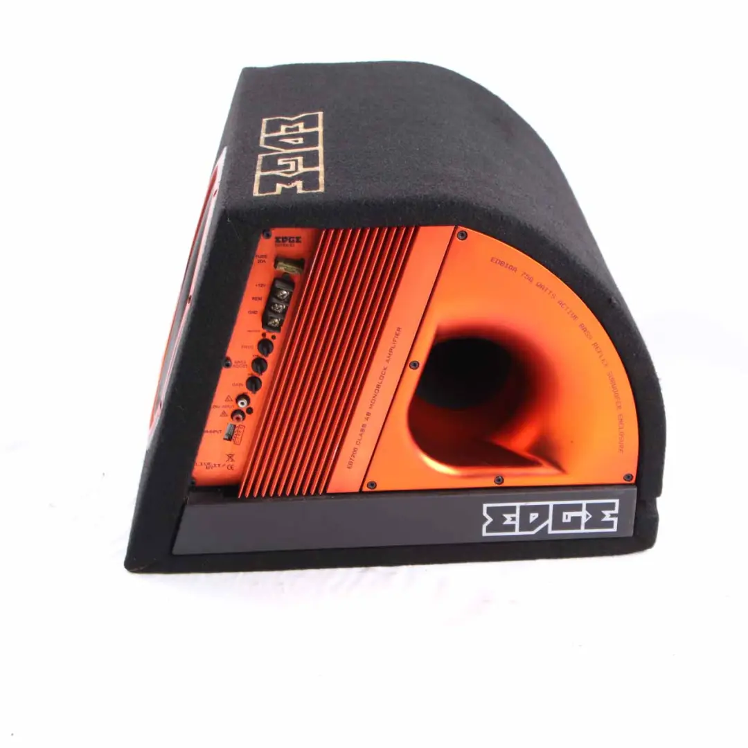 Edge Car Audio Active Bass Box Enclosure Subwoofer Speaker Amplifier 750W - SKU Edge EDB10A-E2 - Part number Edge EDB10A-E2
