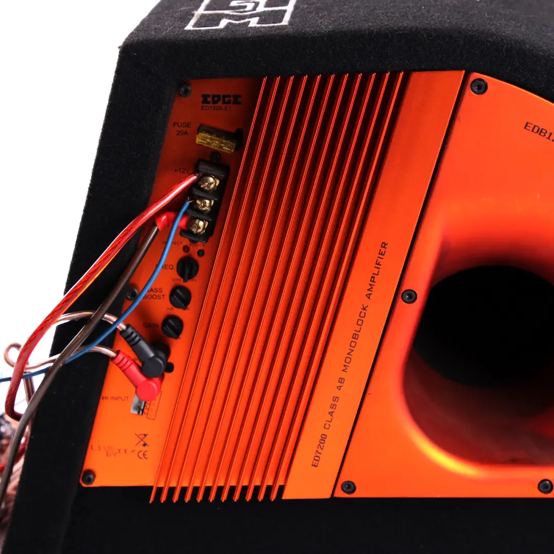 Edge Car Audio Active Bass Box Gehäuse Subwoofer Lautsprecher Verstärker 900W - SKU Edge EDB12A - Teilenummer Edge EDB12A