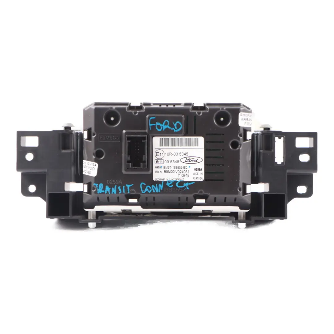 Ford Transit Connect Dash Display Screen Multifunction Head Unit - SKU EM5T18B955BC - Part number EM5T18B955BC
