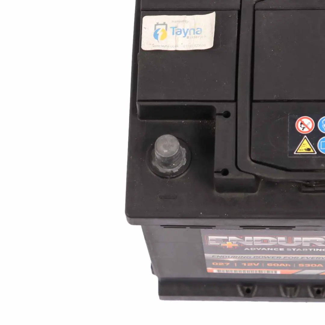  Enduroline 12V Calcium Accumulator Battery 60Ah 530A - SKU Enduroline 60Ah Accumulator - Part number Halfords 76Ah Accumulator