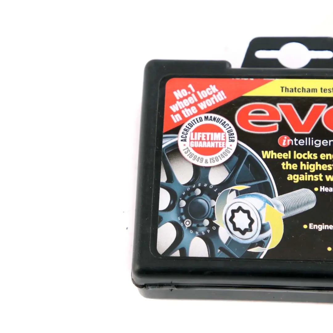 Locking Alloy Bolt Locks Security Nut Set M12x1.50 to BMW 1 E81 E87 Wheel with Part number Evo Mk5 BMW 1 E81 E87 Wheel Locking Alloy Bolt Locks Security Nut Set M12x1.50 - SKU Evo Mk5 - Part number Evo Mk5