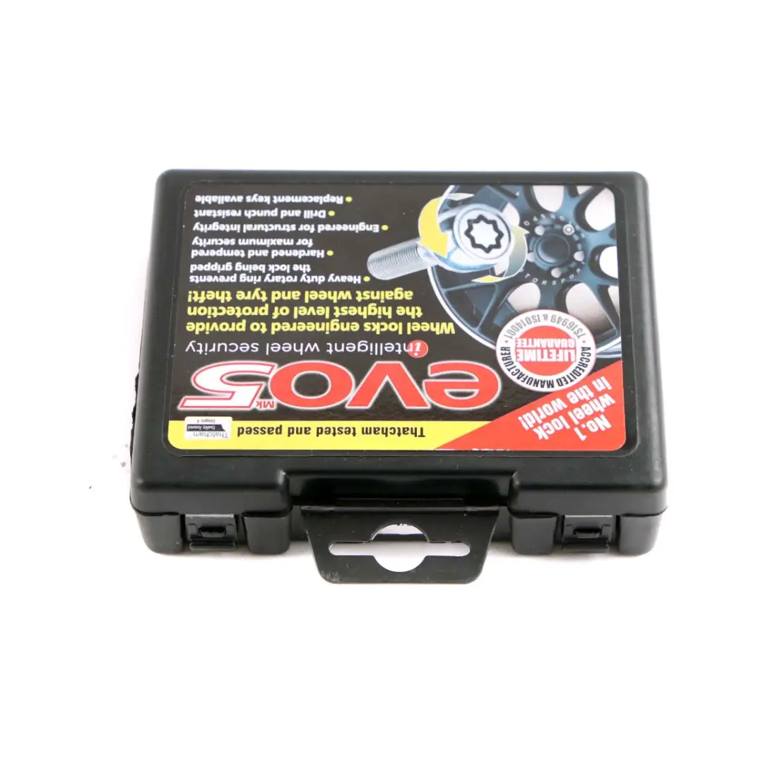 Locking Alloy Bolt Locks Security Nut Set M12x1.50 to BMW 1 E81 E87 Wheel with Part number Evo Mk5 BMW 1 E81 E87 Wheel Locking Alloy Bolt Locks Security Nut Set M12x1.50 - SKU Evo Mk5 - Part number Evo Mk5