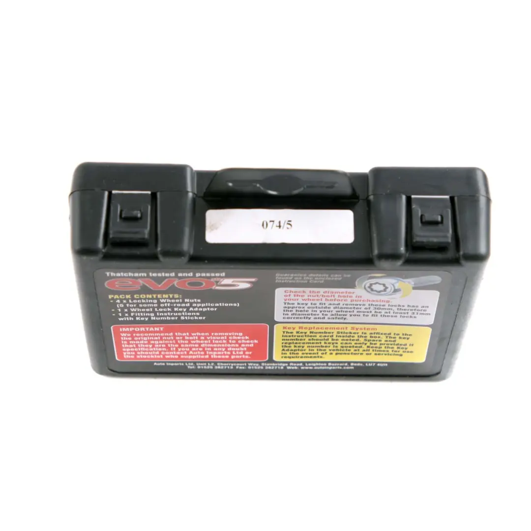 BMW 1 E81 E87 Wheel Locking Alloy Bolt Locks Security Nut Set M12x1.50 - SKU Evo Mk5 - Part number Evo Mk5