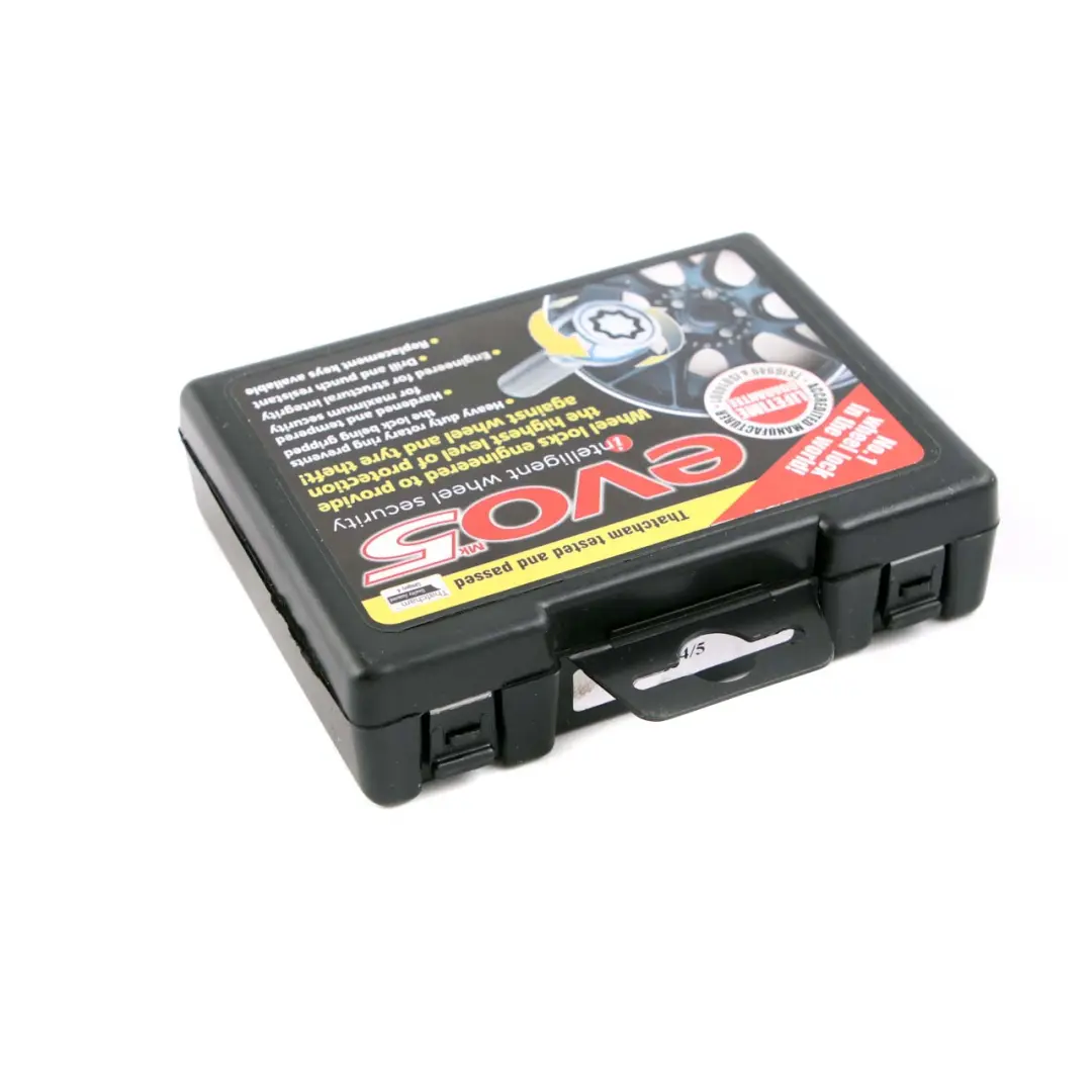 Locking Alloy Bolt Locks Security Nut Set M12x1.50 to BMW 1 E81 E87 Wheel with Part number Evo Mk5 BMW 1 E81 E87 Wheel Locking Alloy Bolt Locks Security Nut Set M12x1.50 - SKU Evo Mk5 - Part number Evo Mk5