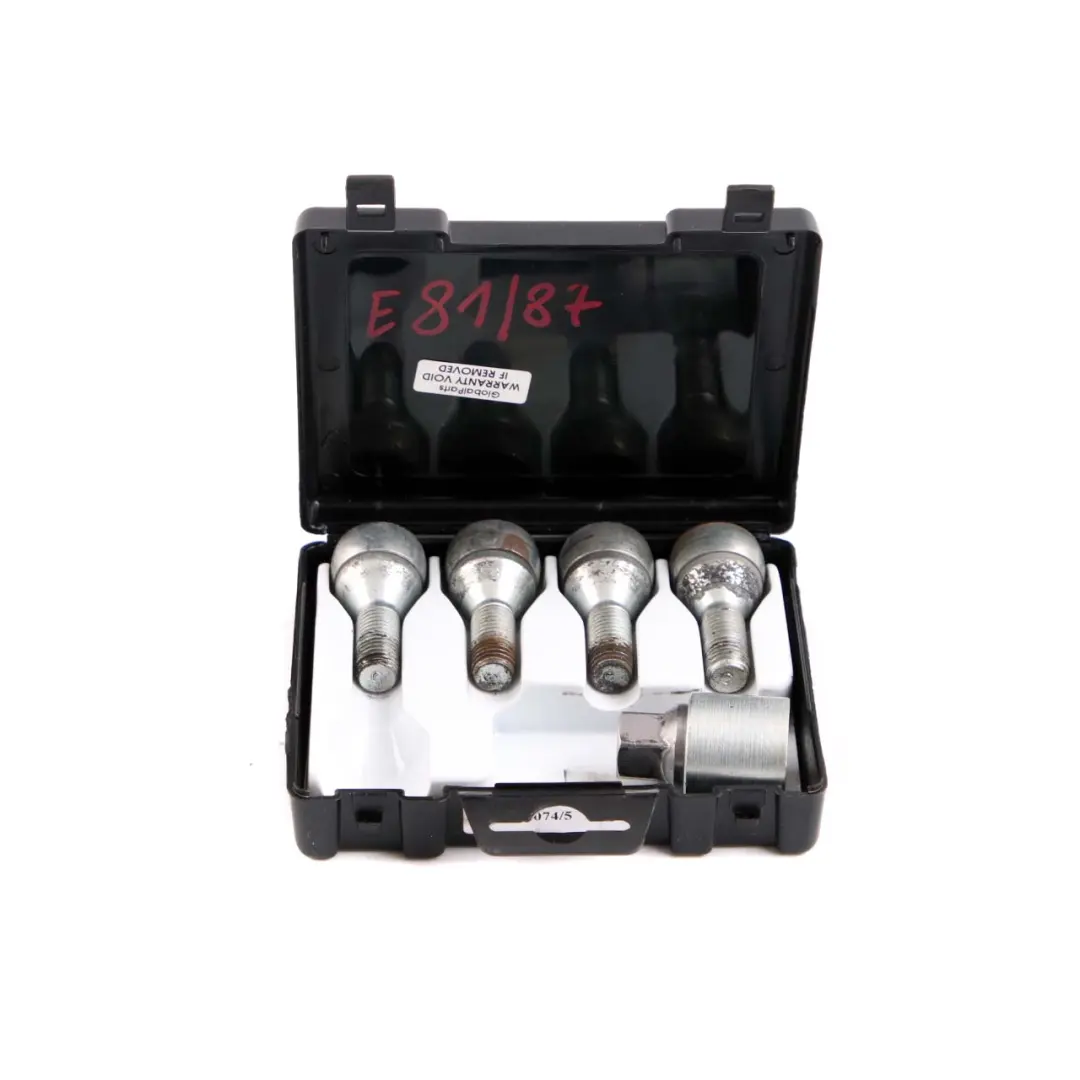 Locking Alloy Bolt Locks Security Nut Set M12x1.50 to BMW 1 E81 E87 Wheel with Part number Evo Mk5 BMW 1 E81 E87 Wheel Locking Alloy Bolt Locks Security Nut Set M12x1.50 - SKU Evo Mk5 - Part number Evo Mk5