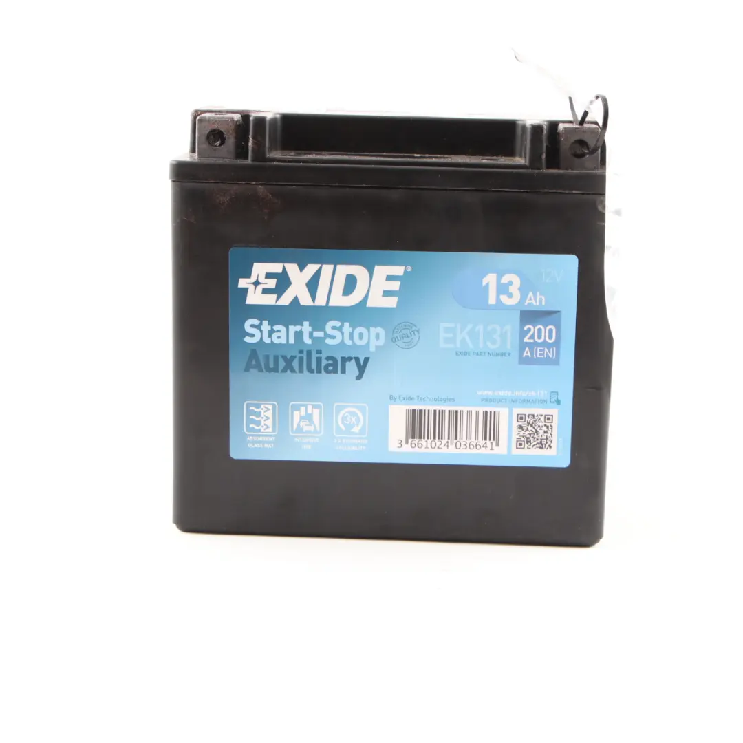  Exide Start-Stop Battery 13Ah 200A Auxiliary Accumulator EK131 - SKU Exide 13Ah Start-Stop Battery - Part number Exide 13Ah Start-Stop Battery