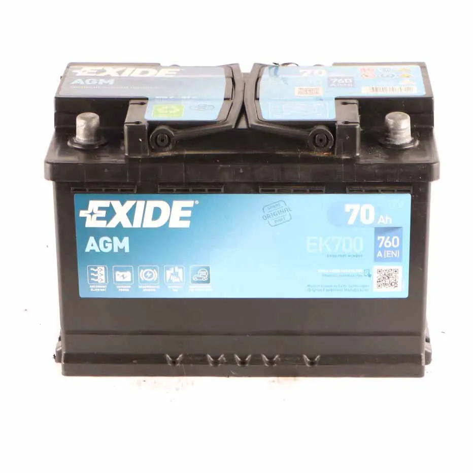  Exide Battery AGM EK700 70Ah 760A Accumulator - SKU EXIDE-AGM-70AH - Part number Exide AGM 70Ah 