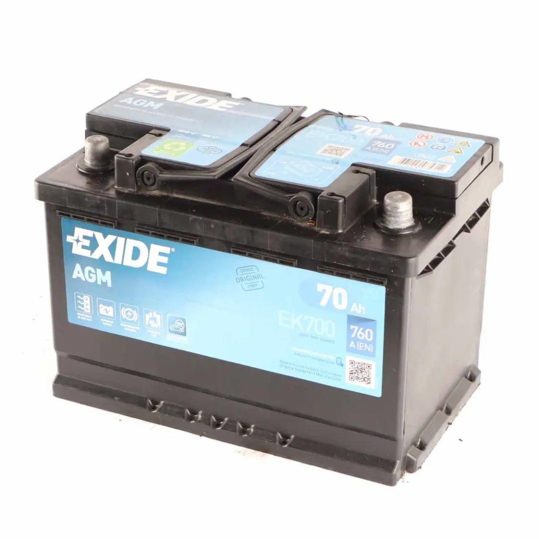 Exide Battery AGM EK700 70Ah 760A Accumulator to with Part number Exide AGM 70Ah Exide Battery AGM EK700 70Ah 760A Accumulator - SKU EXIDE-AGM-70AH - Part number Exide AGM 70Ah