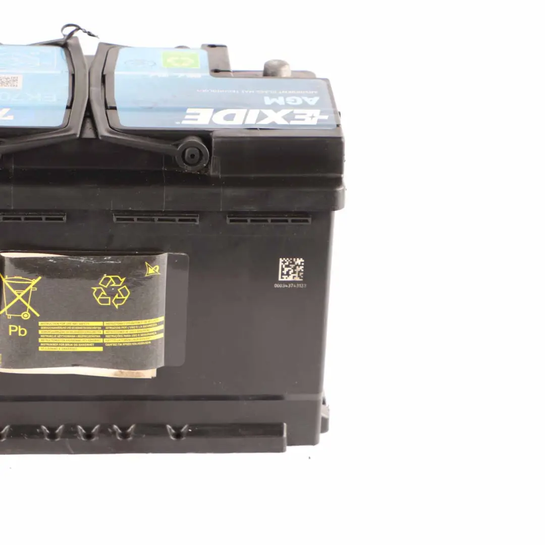  Exide Battery AGM EK700 70Ah 760A Accumulator - SKU EXIDE-AGM-70AH - Part number Exide AGM 70Ah 