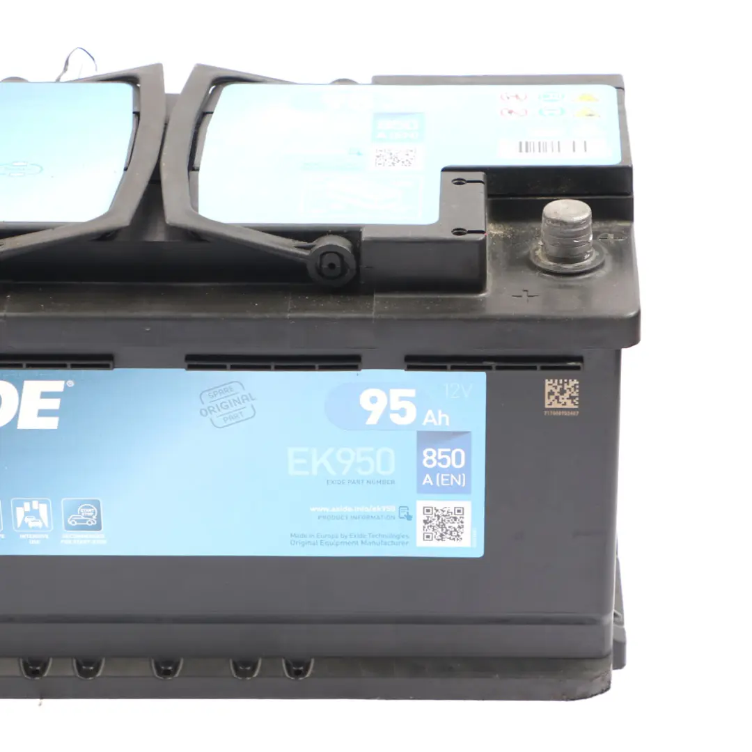  Exide Battery Start Stop AGM EK950 95Ah 850A Accumulator - SKU EXIDE-AGM-95AH - Part number Exide AGM 95Ah