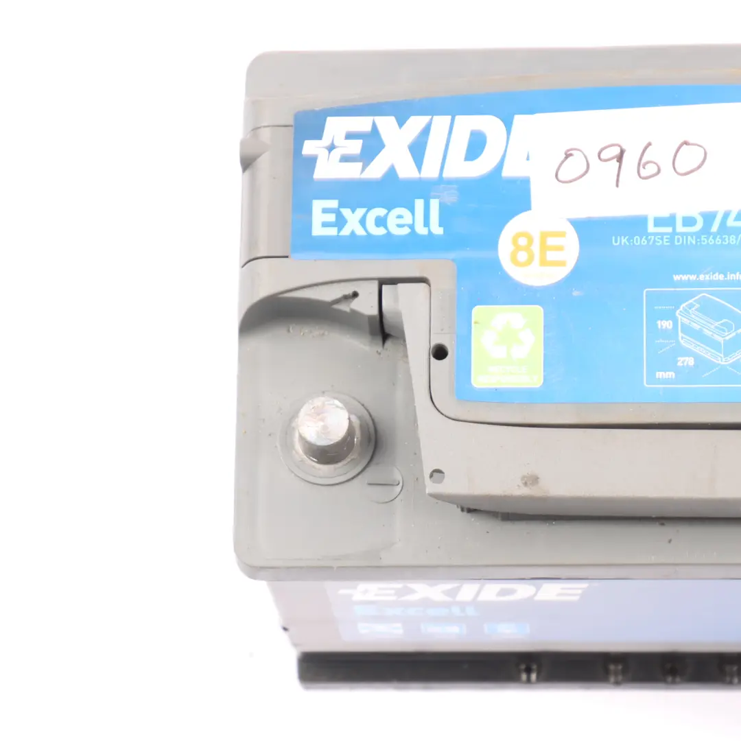 Exide Battery Excell EB740 74Ah 780A Accumulator to with Part number Exide Excell 80Ah Exide Battery Excell EB740 74Ah 780A Accumulator - SKU Exide Excell 74Ah - Part number Exide Excell 80Ah