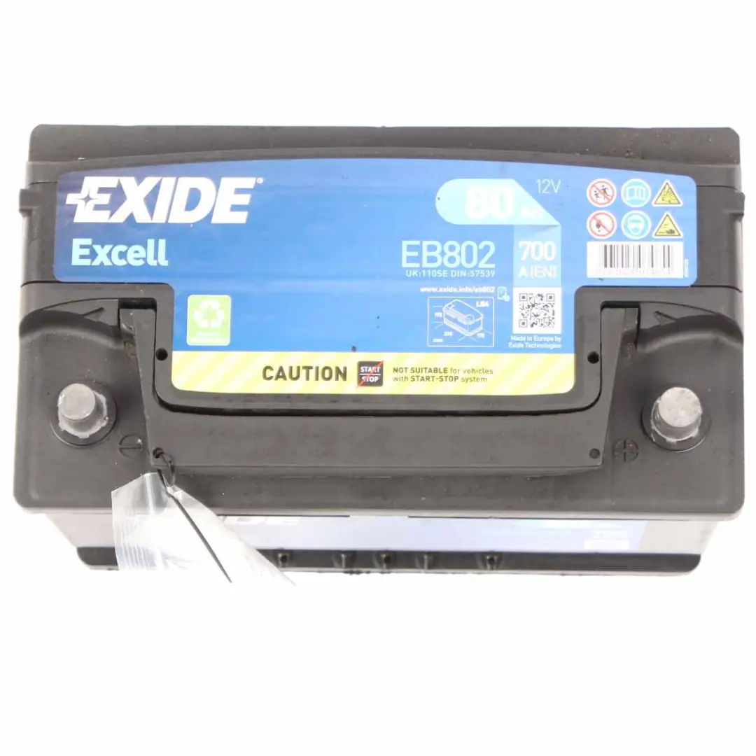 Exide Battery Excell EB802 80Ah 700A Accumulator to with Part number Exide Excell 80Ah Exide Battery Excell EB802 80Ah 700A Accumulator - SKU Exide Excell 80Ah - Part number Exide Excell 80Ah