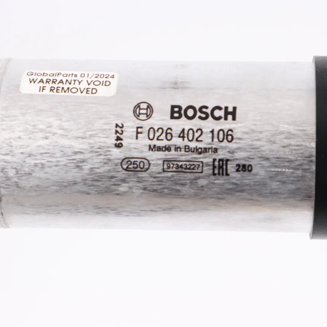 Filter Supply BMW E90 E92 F25 Diesel In-Line Fuel Filter Bosch to Fuel with Part number F026402106 Fuel Filter Supply BMW E90 E92 F25 Diesel In-Line Fuel Filter Bosch - SKU F026402106 - Part number F026402106