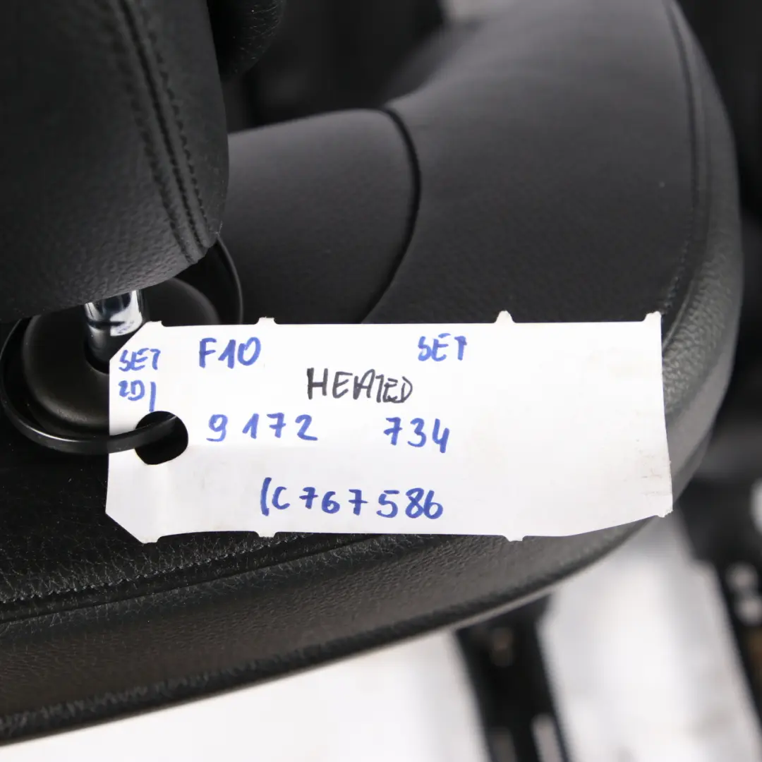 Heated M Sport Black Leather Interior Seats Seat with Door Cards to BMW Saloon with Part number F10 BMW Saloon Heated M Sport Black Leather Interior Seats Seat with Door Cards - SKU F10 Black Leather Seats - Part number F10