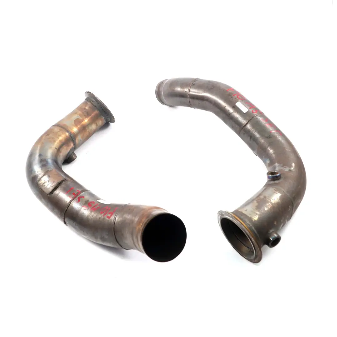 S63N Escape Decat Catless Downpipe Pipes Set para BMW F10 M5 F12 F13 M6 con número de pieza F10 M5 Downpipe BMW F10 M5 F12 F13 M6 S63N Escape Decat Catless Downpipe Pipes Set - SKU F10 M5 Downpipe - Número de pieza F10 M5 Downpipe