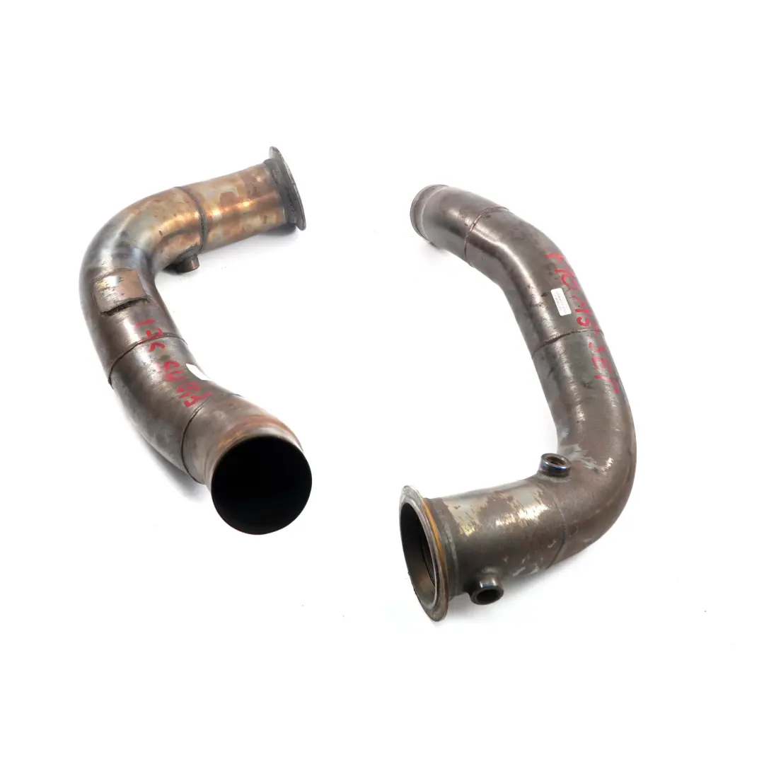 S63N Escape Decat Catless Downpipe Pipes Set para BMW F10 M5 F12 F13 M6 con número de pieza F10 M5 Downpipe BMW F10 M5 F12 F13 M6 S63N Escape Decat Catless Downpipe Pipes Set - SKU F10 M5 Downpipe - Número de pieza F10 M5 Downpipe