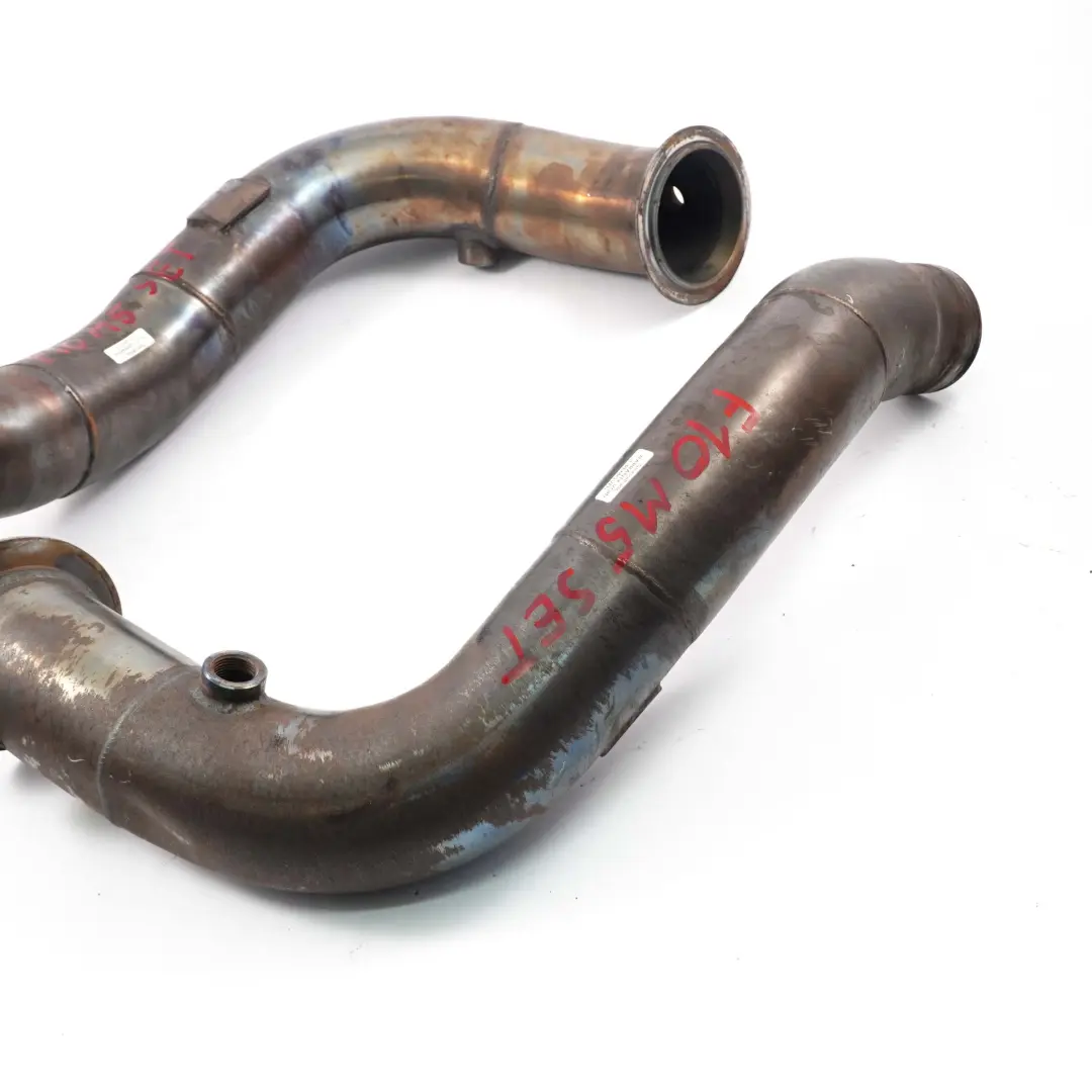 S63N Escape Decat Catless Downpipe Pipes Set para BMW F10 M5 F12 F13 M6 con número de pieza F10 M5 Downpipe BMW F10 M5 F12 F13 M6 S63N Escape Decat Catless Downpipe Pipes Set - SKU F10 M5 Downpipe - Número de pieza F10 M5 Downpipe