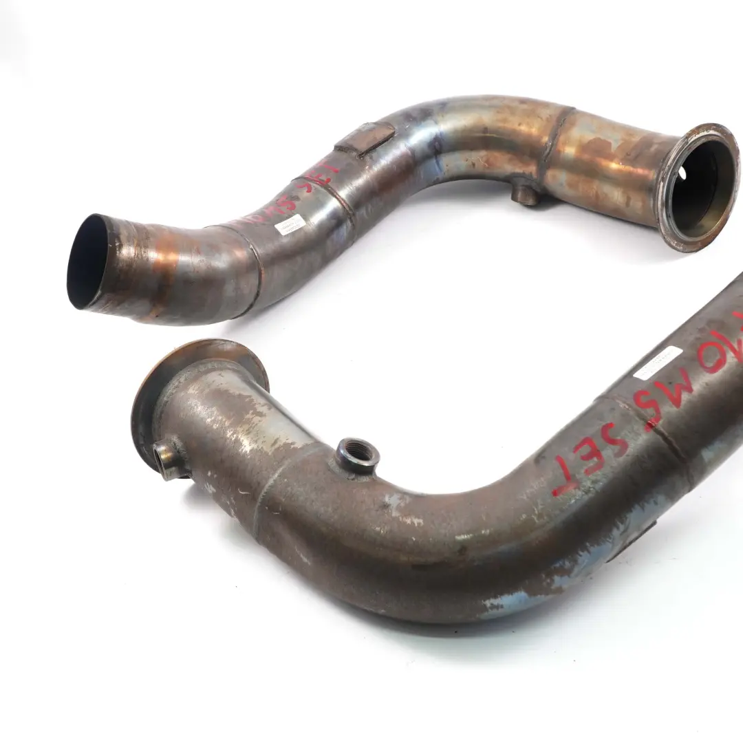 BMW F10 M5 F12 F13 M6 S63N Exhaust Decat Catless Downpipe Pipes Set - SKU F10 M5 Downpipe - Part number F10 M5 Downpipe