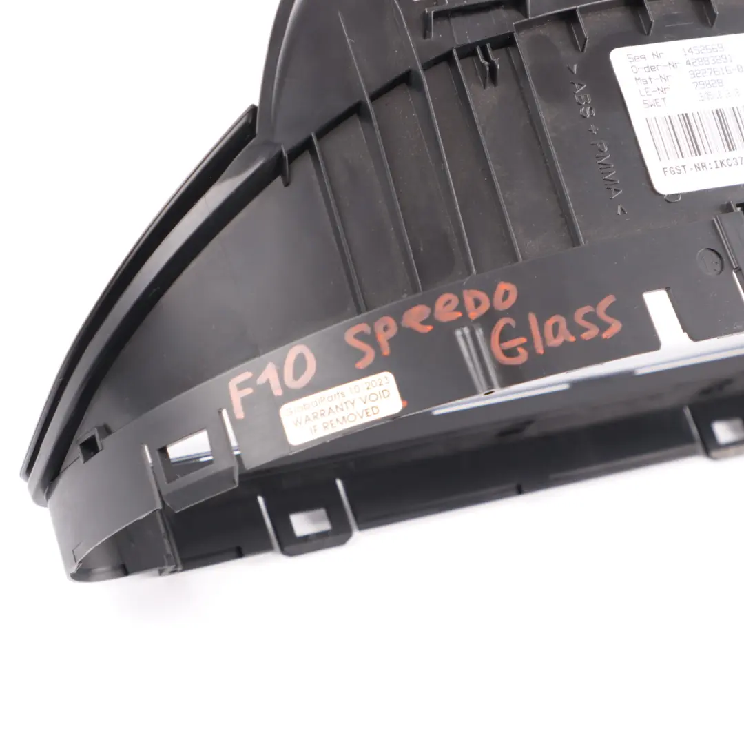 BMW F10 F11 Kombi Instrument Tacho Uhren Meter Glasabdeckung Trim Surround - SKU F10-Speedo-Glass - Teilenummer F10 Speedo Glass