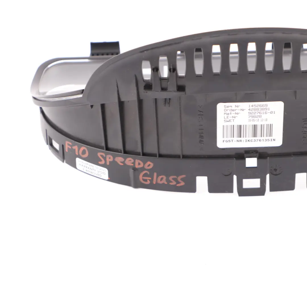 BMW F10 F11 Kombi Instrument Tacho Uhren Meter Glasabdeckung Trim Surround - SKU F10-Speedo-Glass - Teilenummer F10 Speedo Glass