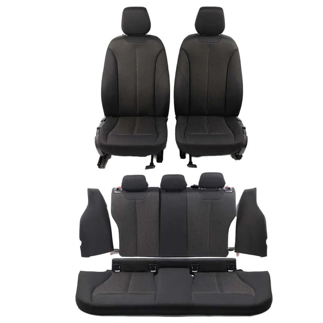 Cloth Fabric Interior Seats Front Rear Black Move Anthracite Door Cards to BMW F20 with Part number F20 Cloth Seats BMW F20 Cloth Fabric Interior Seats Front Rear Black Move Anthracite Door Cards - SKU F20 Cloth Seats - Part number F20 Cloth Seats