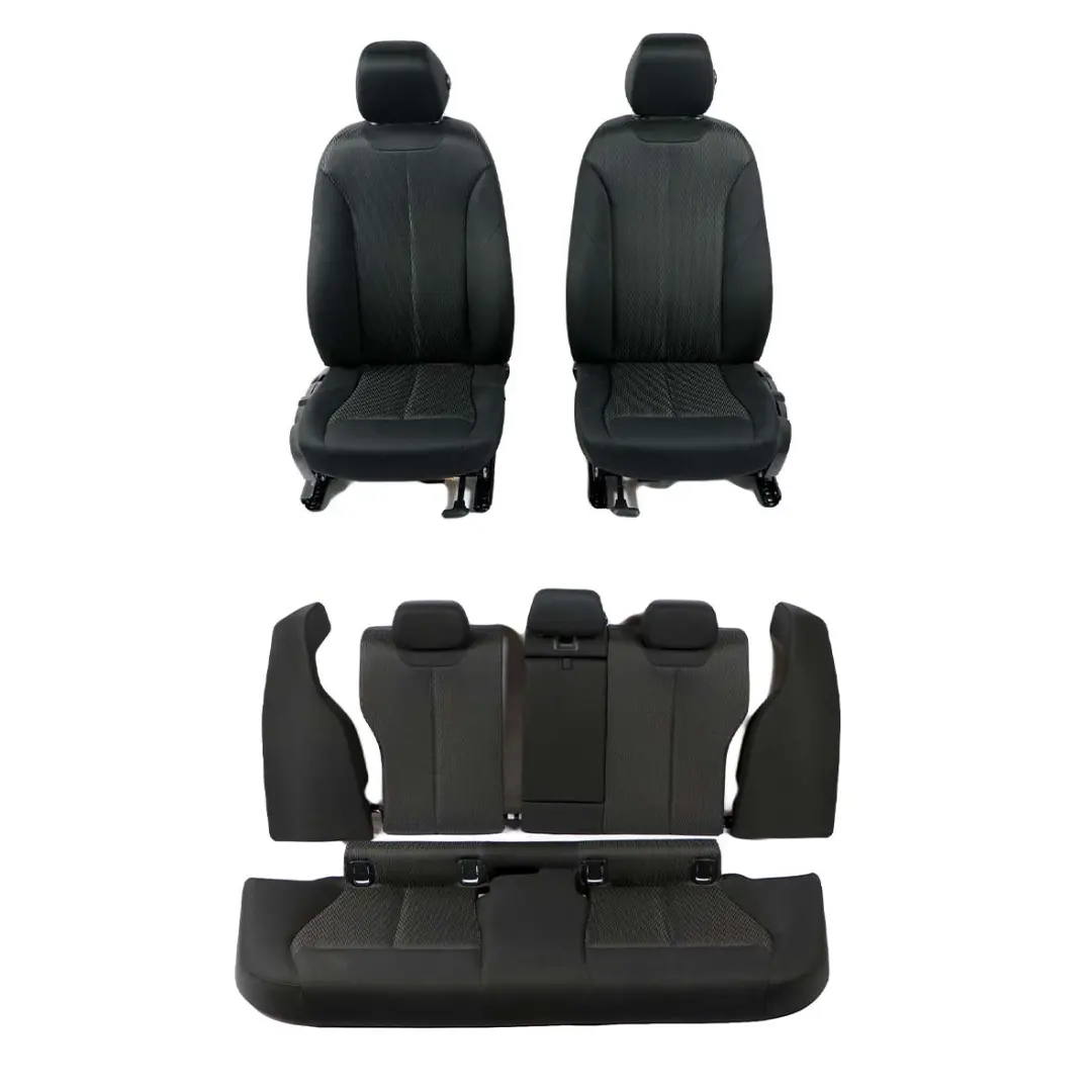 BMW F30 LCI Cloth Fabric Interior Seats Front Rear Seat Black Move Anthracite - SKU F30 Set Cloth Seats Move (BDAT) - Part number 7295060