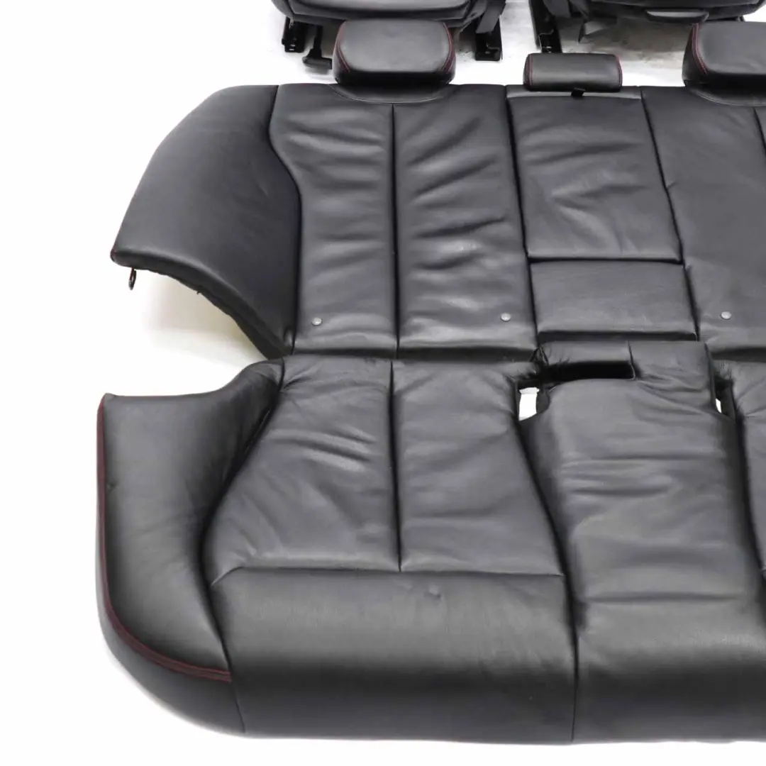 BMW F30 Asientos M Sport Negro Cuero Dakota Acento Rojo Interior Set Seat - SKU F30 Sport Black Leather Seats LCL3 - Número de pieza F30 Sport Black Leather Seats Red