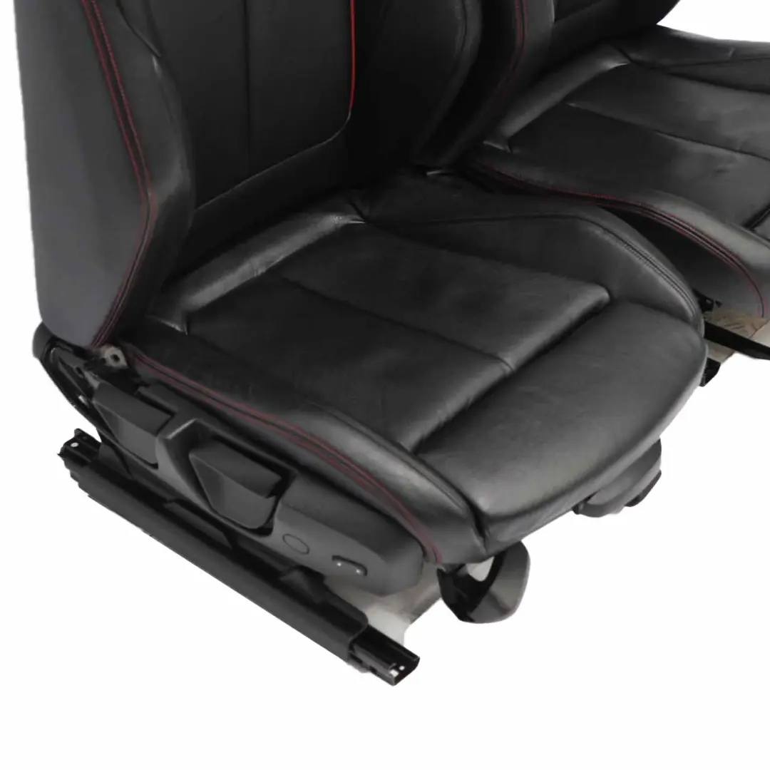 BMW F30 Seats M Sport Black Leather Dakota Accent Red Interior Set Seat - SKU F30 Sport Black Leather Seats LCL3 - Part number F30 Sport Black Leather Seats Red