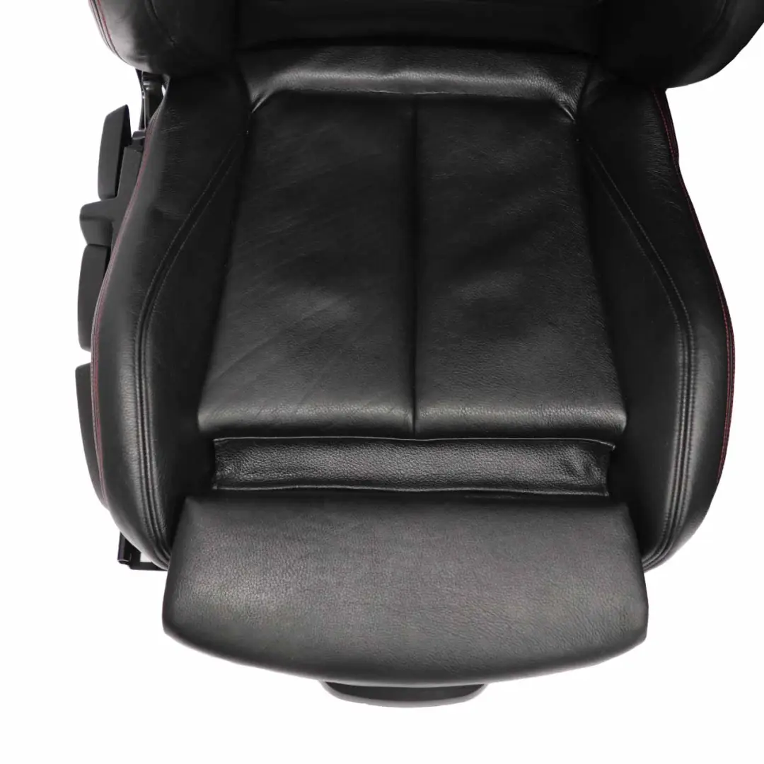 BMW F30 Sitze M Sport Schwarz Leder Dakota Akzent Rot Interieur Set Sitz - SKU F30 Sport Black Leather Seats LCL3 - Teilenummer F30 Sport Black Leather Seats Red