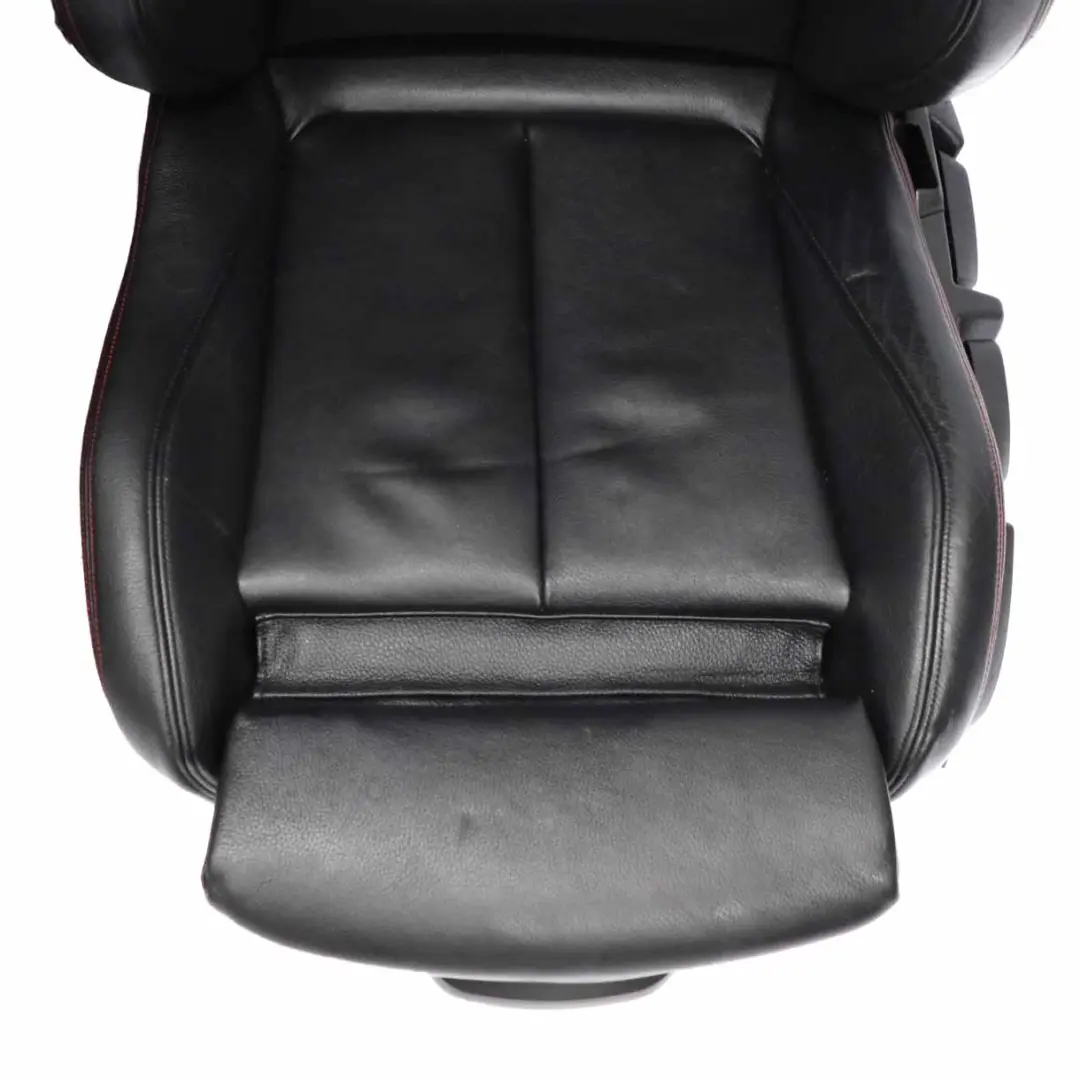 BMW F30 Sitze M Sport Schwarz Leder Dakota Akzent Rot Interieur Set Sitz - SKU F30 Sport Black Leather Seats LCL3 - Teilenummer F30 Sport Black Leather Seats Red