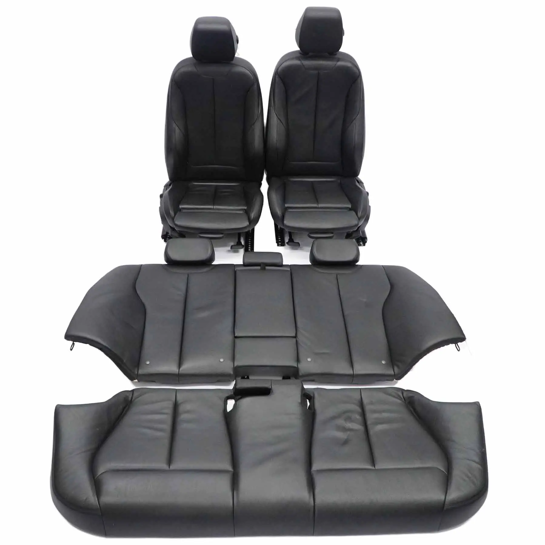 BMW F30 M Sport Negro Cuero Asientos Delanteros Traseros Tarjetas Puerta