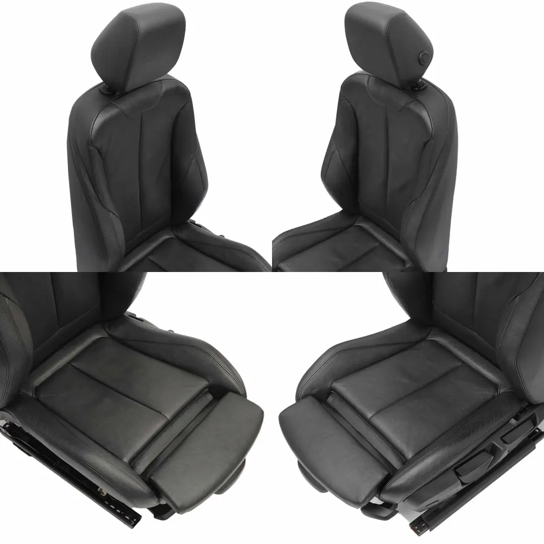 BMW Fotele M Sport Fotel Kanapa Czarna Skóra - SKU F30 Sport Black Leather Seats - Numer Części F30