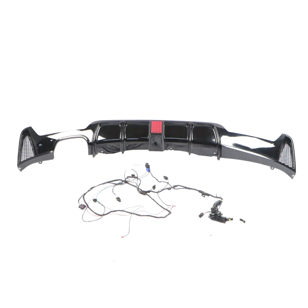 BMW F32 F33 M Sport Tylny Zderzak Dolny Panel Dyfuzor Czarny - SKU F32REARM-SPORT - Numer Części F32 Rear M-Sport