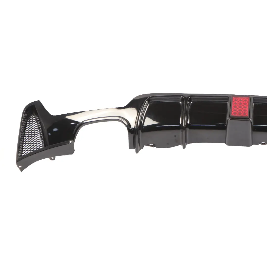 BMW F32 F33 M Sport Look Rear Bumper Bottom Light Trim Panel Diffuser Black - SKU F32REARM-SPORT - Part number F32 Rear M-Sport
