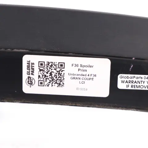 Spoiler Tailgate Boot Trunk Lid Panel Lip Trim Primed to BMW F36 Rear with Part number F36 Spoiler Prim BMW F36 Rear Spoiler Tailgate Boot Trunk Lid Panel Lip Trim Primed - SKU F36 Spoiler Prim - Part number F36 Spoiler Prim