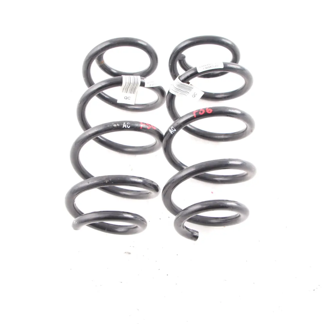 Coil Spring Rear Axle Suspension Left Right N/O/S Set AC QC to Mini F56 with Part number F56 AC QC COIL SPRING Mini F56 Coil Spring Rear Axle Suspension Left Right N/O/S Set AC QC - SKU F56 AC QC COIL SPRING - Part number F56 AC QC COIL SPRING