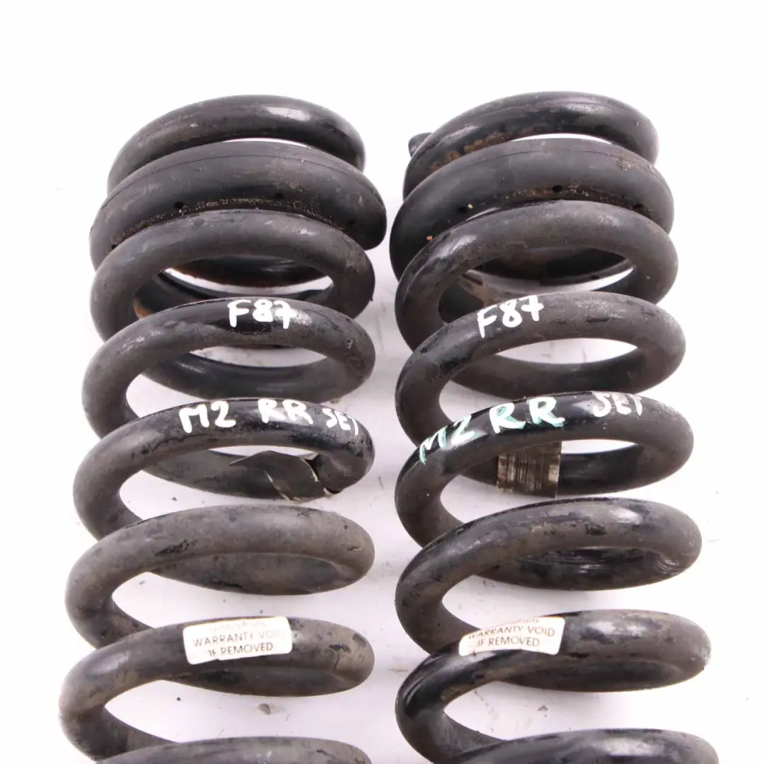 Coil Spring Set BMW Rear Left Right N/O/S Suspension Coil Spring to with Part number F87 M2 Coil Spring Set BMW Rear Left Right N/O/S Suspension Coil Spring - SKU F87 M2 Rear Coil Spring Set - Part number F87 M2