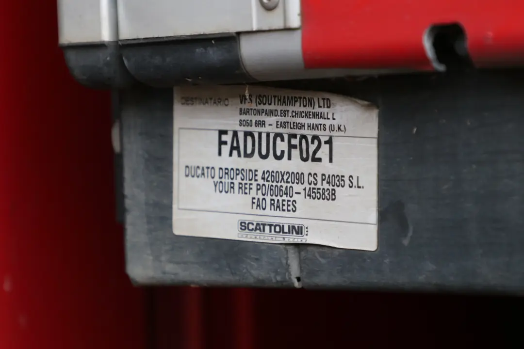 Citroen Relay SCATTOLINI Body Storage Box Dropside Pick Up Pickup to Fiat Ducato with Part number FADUCF021 Fiat Ducato Citroen Relay SCATTOLINI Body Storage Box Dropside Pick Up Pickup - SKU FADUCF021 - Part number FADUCF021