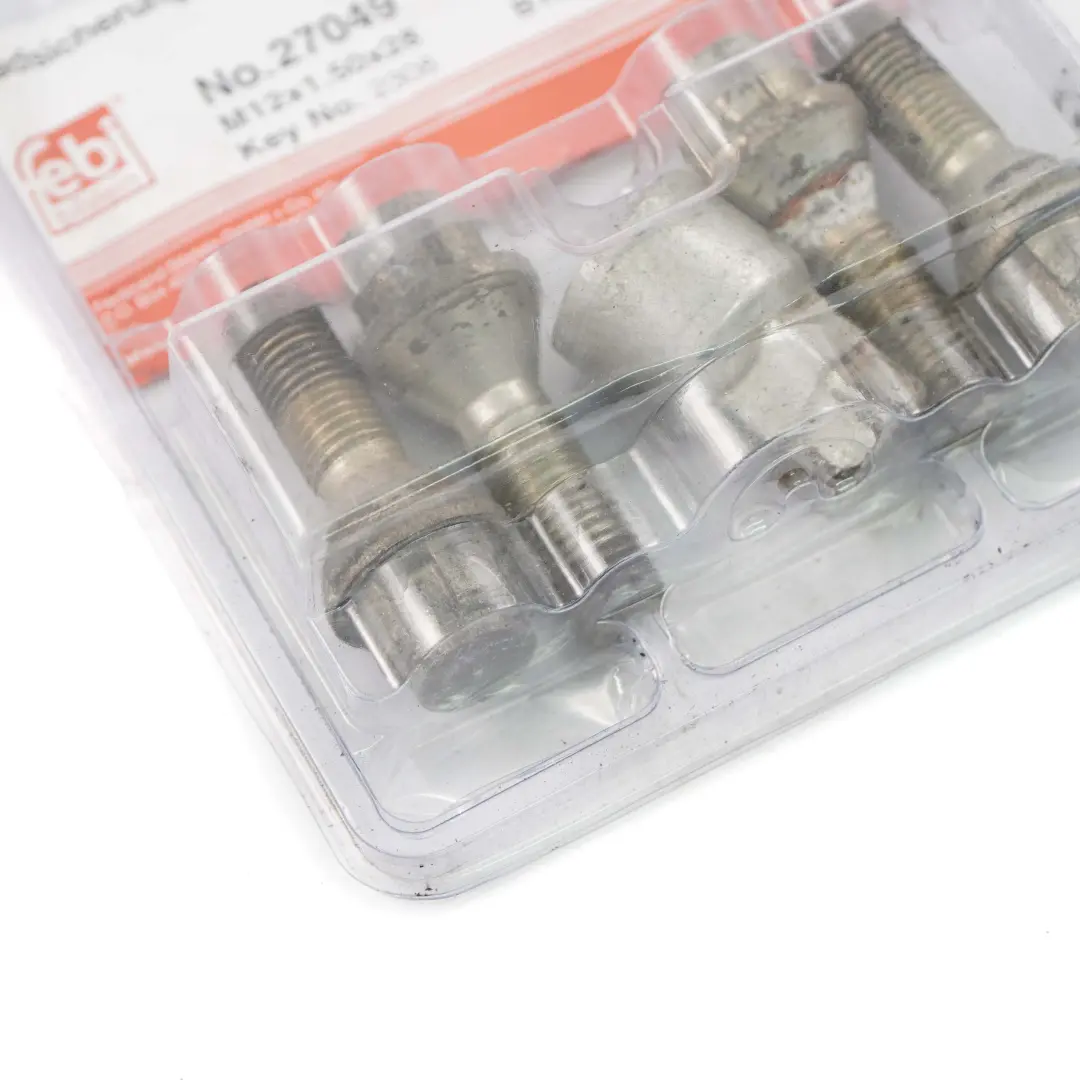 BMW 1 E87 Locking Wheel Bolt Locks Security Nut Set M12x1.5x28 - SKU Febi 27049 - Part number Febi 27049