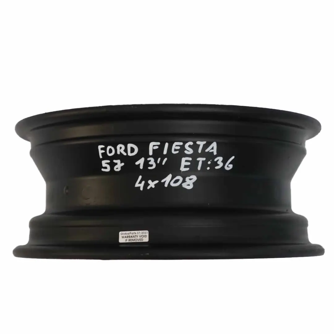 Ford Fiesta Negro Llanta de Acero 13" 5J ET:36 4x108 - SKU Ford Fiesta Steel 13'' 5J Steel Rim - Número de pieza Ford Fiesta Steel 13'' 5J Steel Rim