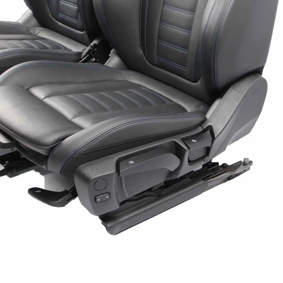  Leather Seats BMW G20 G21 Front Sport Black Vernasca Blue Stitching Heated Seat - SKU G20 G21 Sport Leather Front Seats - Part number G20 G21 Sport Leather Front Seats