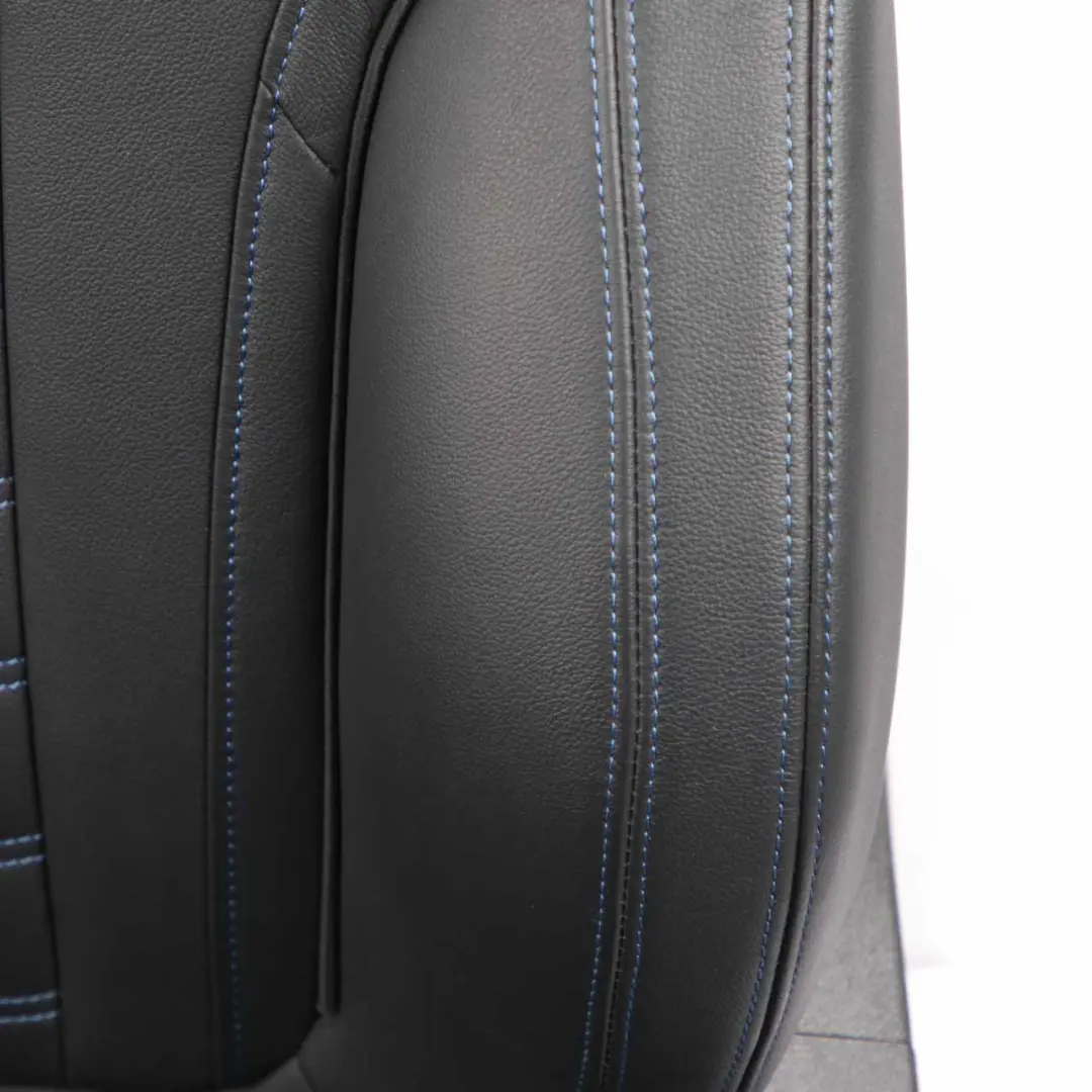  Sièges cuir BMW G20 Avant Sport Noir Vernasca Bleu Stitching Sièges chauffants - SKU G20 G21 Sport Leather Front Seats - Numéro de pièce G20 G21 Sport Leather Front Seats