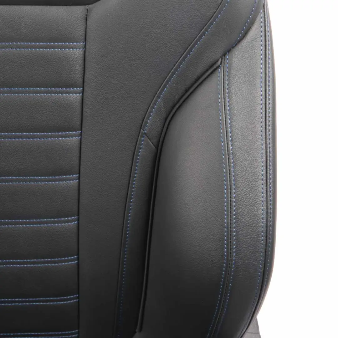  Leather Seats BMW G20 G21 Front Sport Black Vernasca Blue Stitching Heated Seat - SKU G20 G21 Sport Leather Front Seats - Part number G20 G21 Sport Leather Front Seats