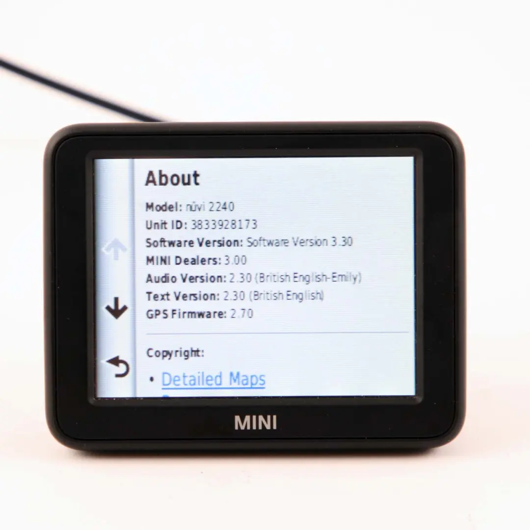 Genuine NAVTEQ Sat Nav GPS Navigation Navi  - SKU Garmin Mini - Part number Garmin Mini