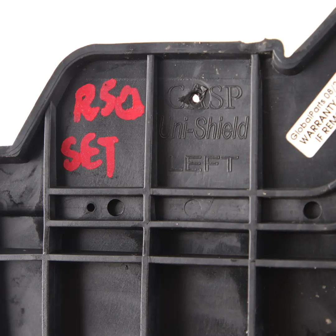 GASP Unishield Set Mud Flaps Front Left Right N/O/S to MINI Cooper R50 with Part number GASP Unishield Front R50 MINI Cooper R50 GASP Unishield Set Mud Flaps Front Left Right N/O/S - SKU GASP Unishield Front R50 - Part number GASP Unishield Front R50