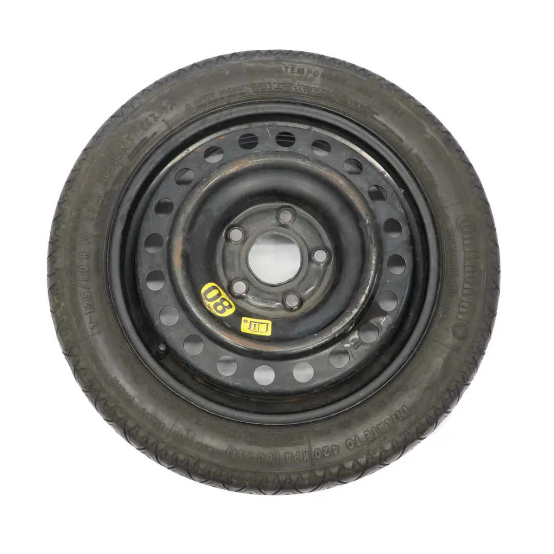 GM Generale Motori Cerchio Acciaio Ruota di Scorta 16" 4J ET: 41 R16 125/80 - SKU GM 16'' 4J ET:41 - Numero di parte GM 16'' 4J ET:41
