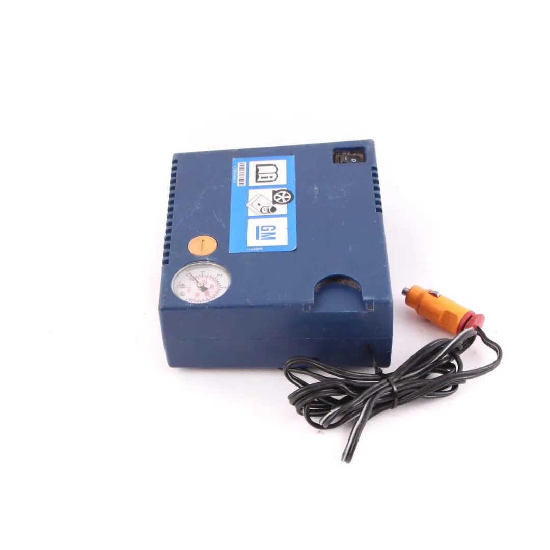 General Motors Emergency Tyre Puncture Repair Kit Air Compressor Tool to with Part number GM Tyre Compressor General Motors Emergency Tyre Puncture Repair Kit Air Compressor Tool - SKU GM Tyre Compressor - Part number GM Tyre Compressor
