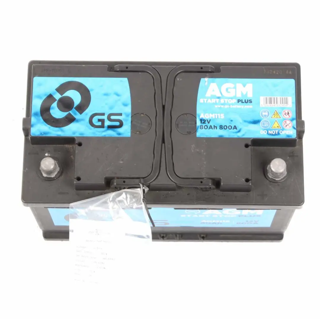 GS Accumulator Battery AGM Start Stop Plus 80Ah 800A 12V AGM115 - SKU GS 80Ah Accumulator - Part number GS 80Ah Accumulator