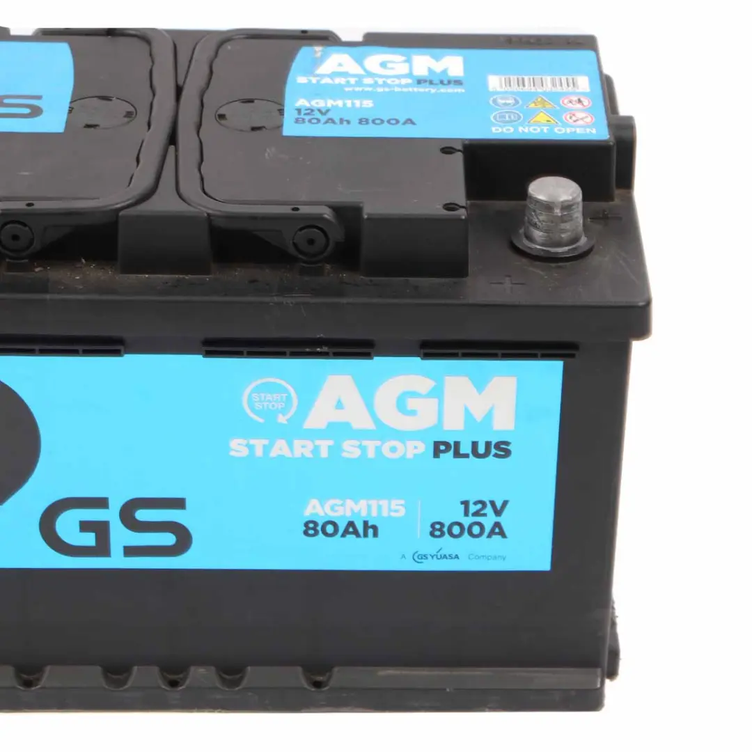 GS Accumulator Battery AGM Start Stop Plus 80Ah 800A 12V AGM115 - SKU GS 80Ah Accumulator - Part number GS 80Ah Accumulator