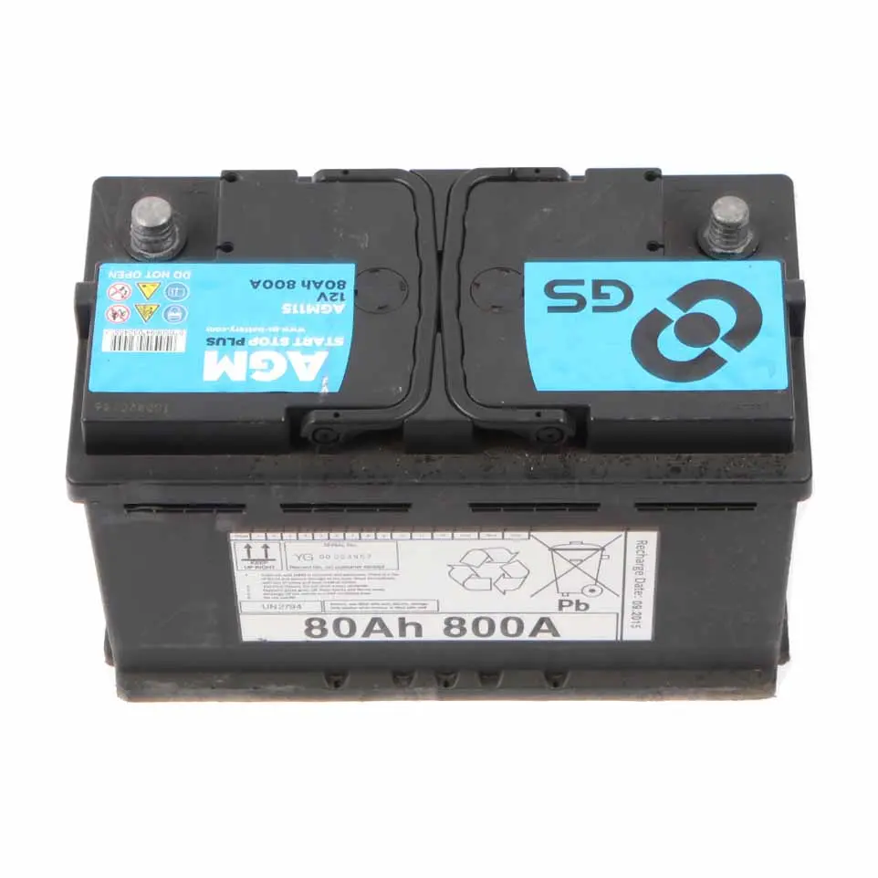 GS Accumulator Battery AGM Start Stop Plus 80Ah 800A 12V AGM115 - SKU GS 80Ah Accumulator - Part number GS 80Ah Accumulator